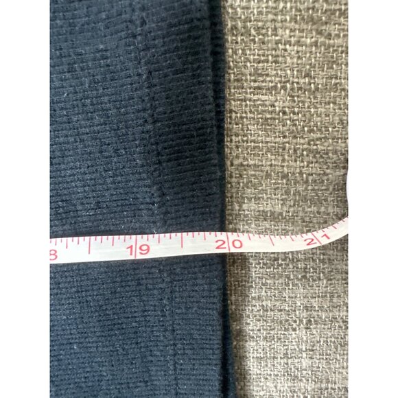 Charter Club Petite Large Womens Black Ribbed V Neck Top Button White Insert - Picture 6 of 6